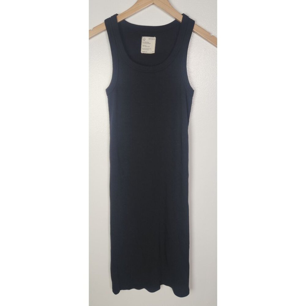 Wear Wrecklessly Women's Sz. XS Black Tank Organic Cotton Midi Dress